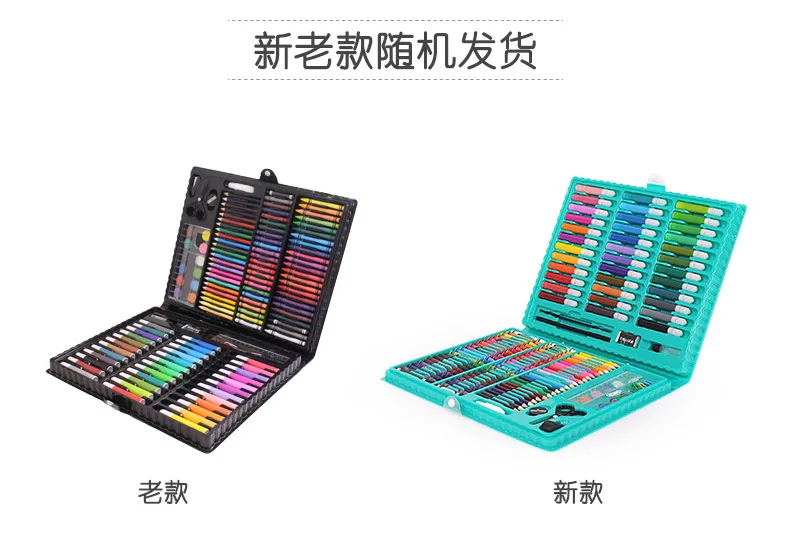 Ming Tower Coloured Drawing Children Brush Gift Box Painting Tool Young STUDENT'S Watercolor Pen Painting Kit Fine Art Learning