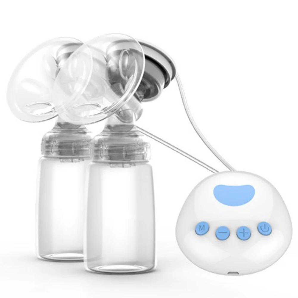 Breast Pump 2 USB Электрический молокоотсос, двойной сосок, согреватель молока, подогреватель для грудного вскармливания, аксессуары для кормления грудью, сумка-морозильник для молока - Цвет: Breast Pump 2