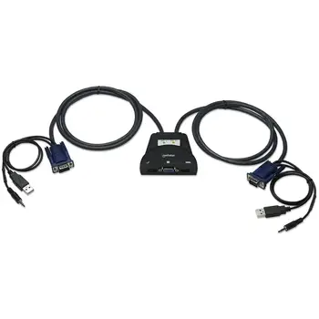 

Mini KVM Switch 2 Port USB with Audio