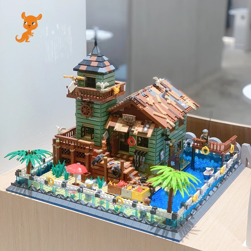 

Old Fishing Store Street view package Compatible with Iegoset 21310 16050 MOC DIY Educational Building lepinblocks Toys Gifts