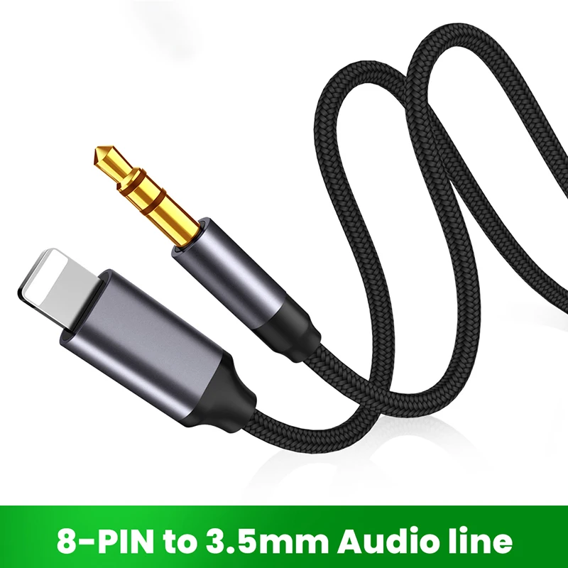 8PinTo35mmJackAUXCable8PINToAUXHeadphoneAdapterAudio