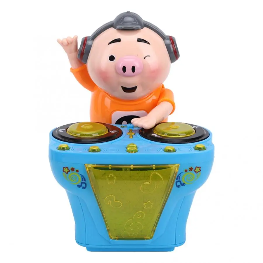 Детская музыкальная игрушка DJ музыка Электрическая свинья игрушка забавная музыка Дети Раннее Образование игрушки для детей подарок смешная качалка Свинья с светом