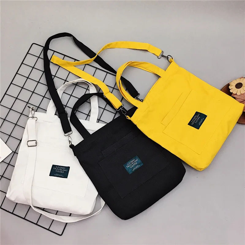 

2019 New Style Canvas Bag Women's Shoulder INS Versatile College Student Class Tuition Package Shoulder Bag Multi-Purpose Canvas