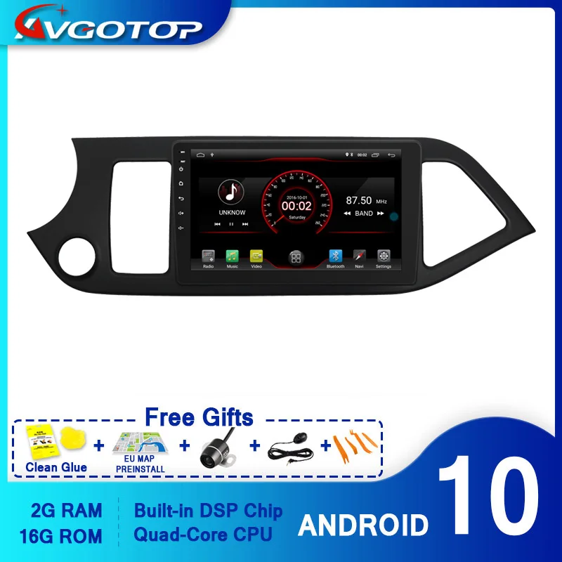 AVGOTOP автомобильный dvd плеер GPS для KIA Morning/Picanto 2014 мультимедийный навигационный
