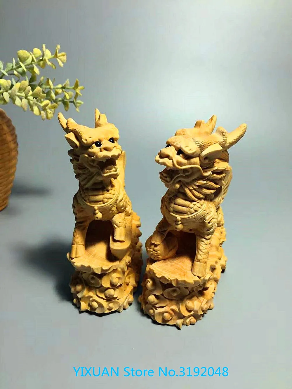 

Small leaf boxwood, three saints wood carving, household study, office decoration, handicrafts