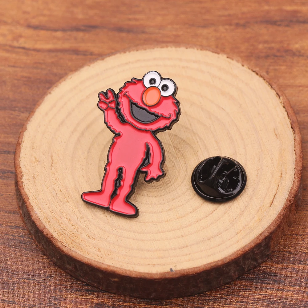 Улица Сезам, значок Elmo, печенья, монстр, металл, аниме Мультяшные броши, лацкан, булавка, эмаль, брошь, аксессуары для косплея, подарки