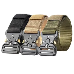 Nylon Men's Belt Training Outdoor Belt Metal Tactical Multi Function Alloy Buckle Belt High Quality Marine Army Belt for Men