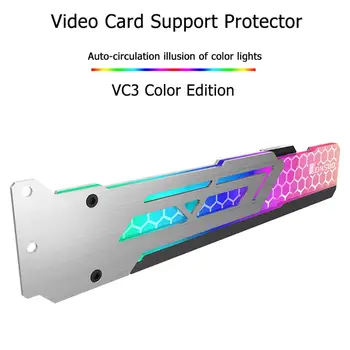 

Jonsbo V3 3 Pin DC12V Colorful RGB Graphics Card Support Stand Frame Universal Automatic LED Change Video Card Holder Bracket