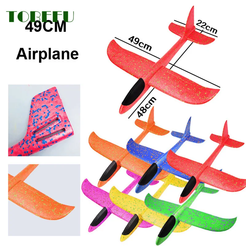 TOBEFU Launch Glow Glider Plane модель ручной работы Gliding Airplane интересные уличные игрушки для