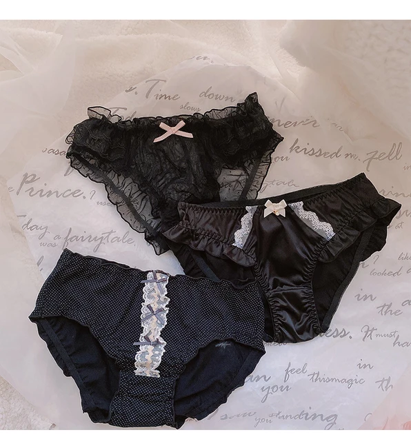 Japanese Sexy Black Lace Strings Lingerie Set SD00199 – SYNDROME