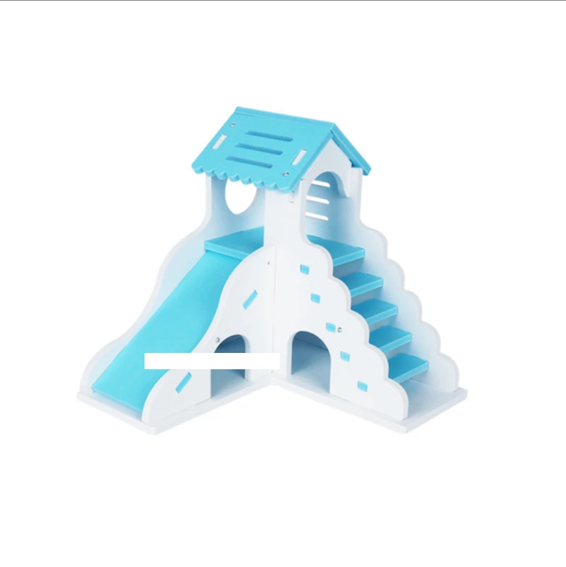 Деревянные Пластик доска хомяк укрытие дом нетоксичный двойной Слои мелких