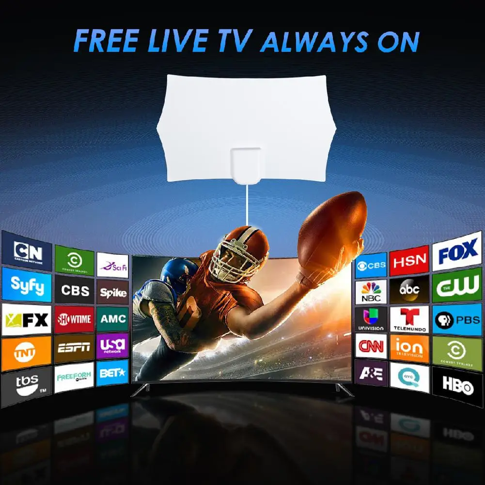 MeterMall 4K 1080P Skywire внутренняя цифровая ТВ антенна Приемник сигнала Усилитель ТВ Активная Внутренняя антенна HD плоский дизайн