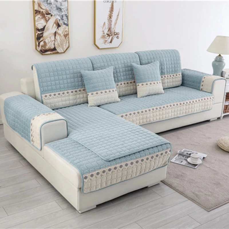 Modern Style Sofa Covers Cushion Velvet Thicken Multi-size Simple Design Cover for Living Room Solid Couch | Дом и сад