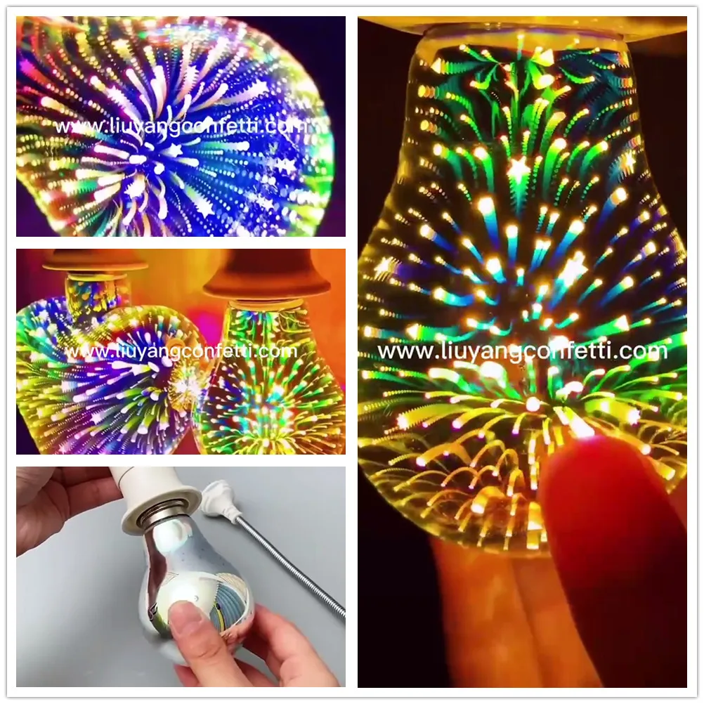 불꽃 놀이 램프 전구 3d Led E27 6w 85-265v 빈티지 에디슨 라이트, 휴일 장식 밤 스타 참신 크리스마스 새해 축제