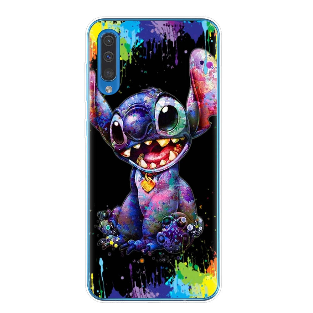 Мягкий ТПУ чехол для телефона для samsung A10 A20 A30 A40 A50 A70 A7 A9 A6 A8 Plus милый чехол с мультяшным стежком