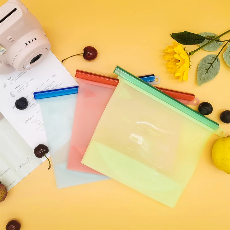 

Reusable food-grade silicone fresh-keeping bag, sealed bag, refrigerator, meat, fruit, food, kitchen storage freezer bag