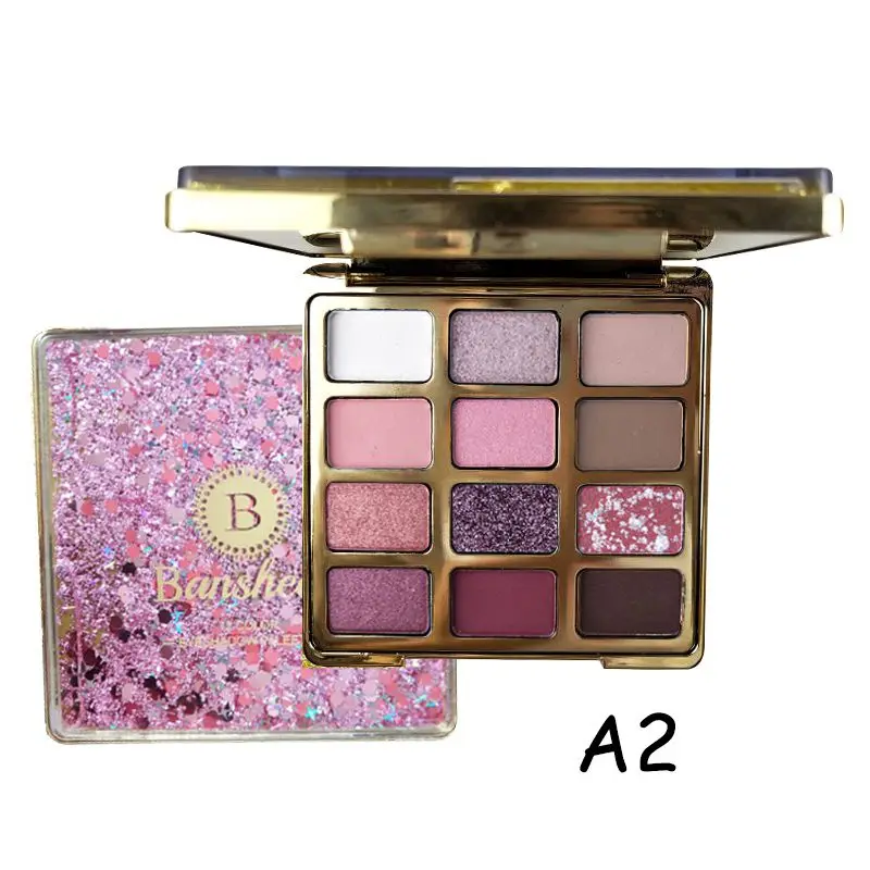 12 цветов Shimmer Matte Smudge-proof стойкие тени для век цвет быстрые тени для век Пудра Палитра модный цвет Q1 - Цвет: 02