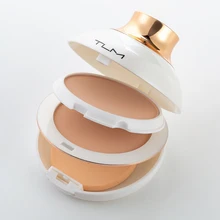 Двухслойная прессованная пудра длительное покрытие дефекты водонепроницаемый осветляет цвет кожи консилер пудра Макияж для лица-u