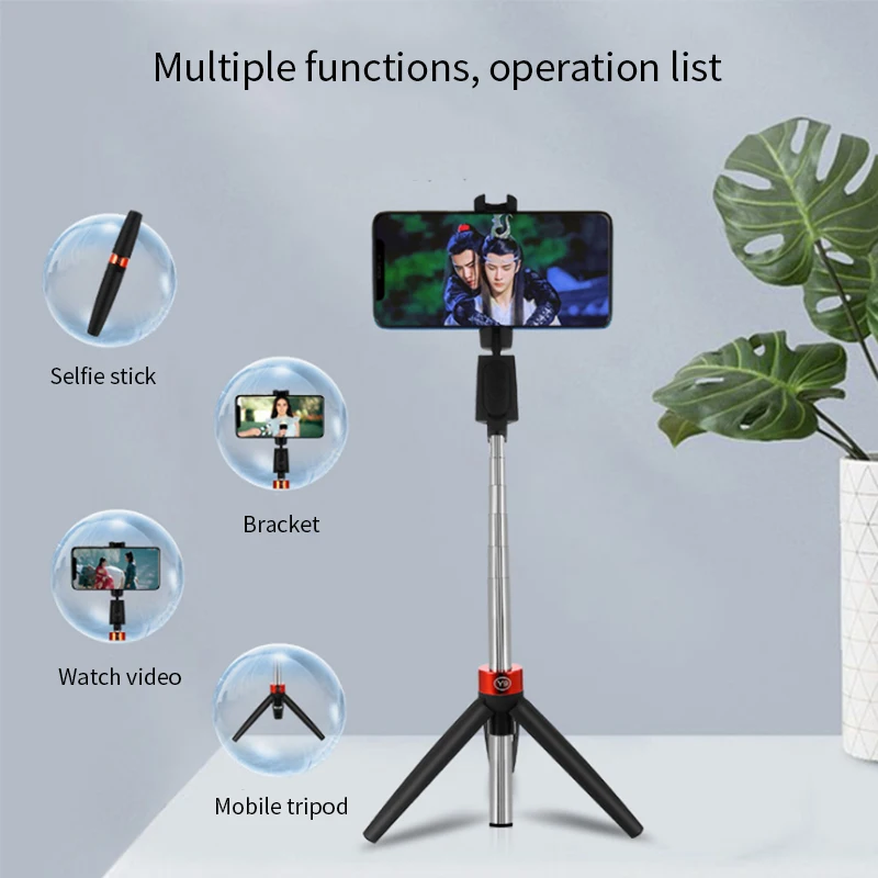 

Chtun new Bluetooth self-timer pole integrated self-timer deity phone universal video live Y9 tripod self-timer pole