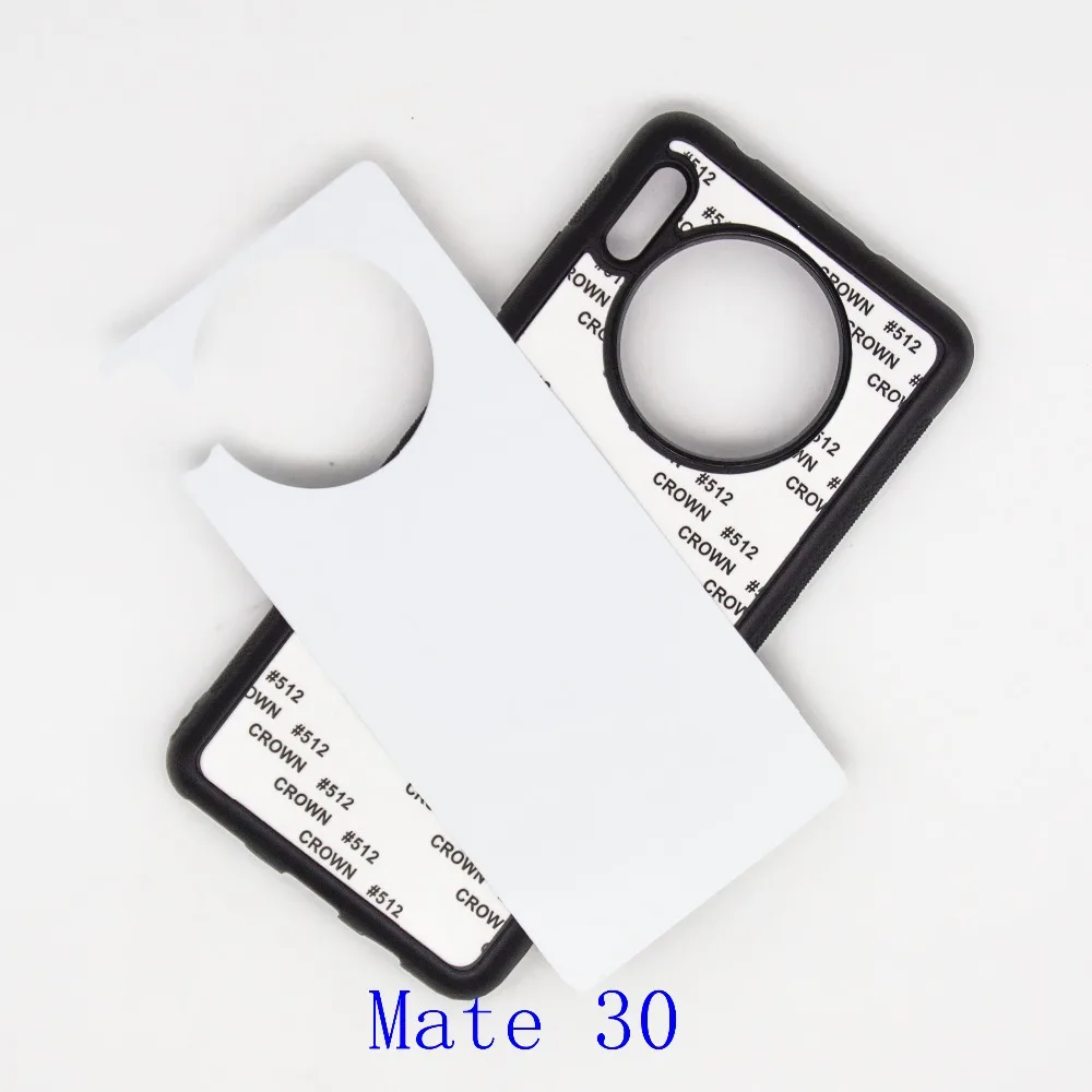 2D сублимационная Резина TPU+ pc чехол для HW mate 30 mate 30 pro Coque с пустой металлической вставкой теплопередача 10 шт