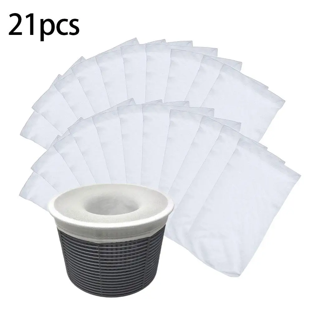 6/11/21 шт. фильтр для бассейна Экран протектор сетчатые половинными рукавами наполовину чистая скиммер корзина скиммер бассейн Спа носки для бассейна идеально подходит для фильтра - Цвет: 21pcs