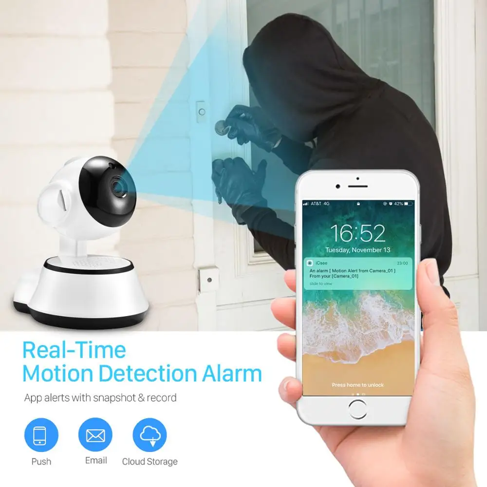IP камера BESDER Wi Fi HD 720P с функцией ночного видения|cctv camera|security ipip cctv camera |