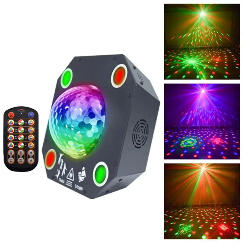 

120 Patterns Projection Lights Crystal Magic Ball Led Stage Effect Lamp KTV Bar Voice Control Laser Light Party Decoration