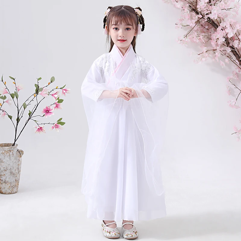 dress 7 Han Fu/танцевальная одежда принцессы на день рождения для девочек традиционное китайское детское платье для выступлений вечернее платье для костюмированной вечеринки на свадьбу - Цвет: dress 7
