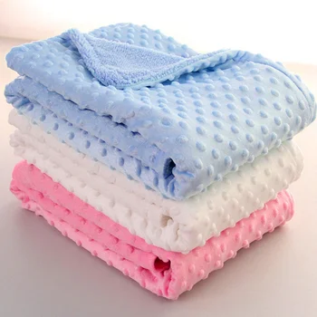 

102x76CM Newborn Baby Blankets Warm Fleece Thermal Soft Stroller Sleep Cover Infant Bedding Swaddling Wrap Kids Bath Towels