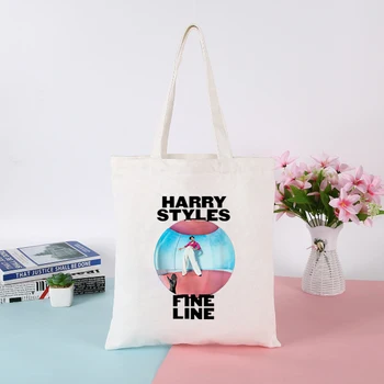 

Korean Simple Tote Bag Harry Styles Shopping Bag Womens Bags Handbags Canvas Messenger Bag Fine Line Female Fashion Ulzzang Bag