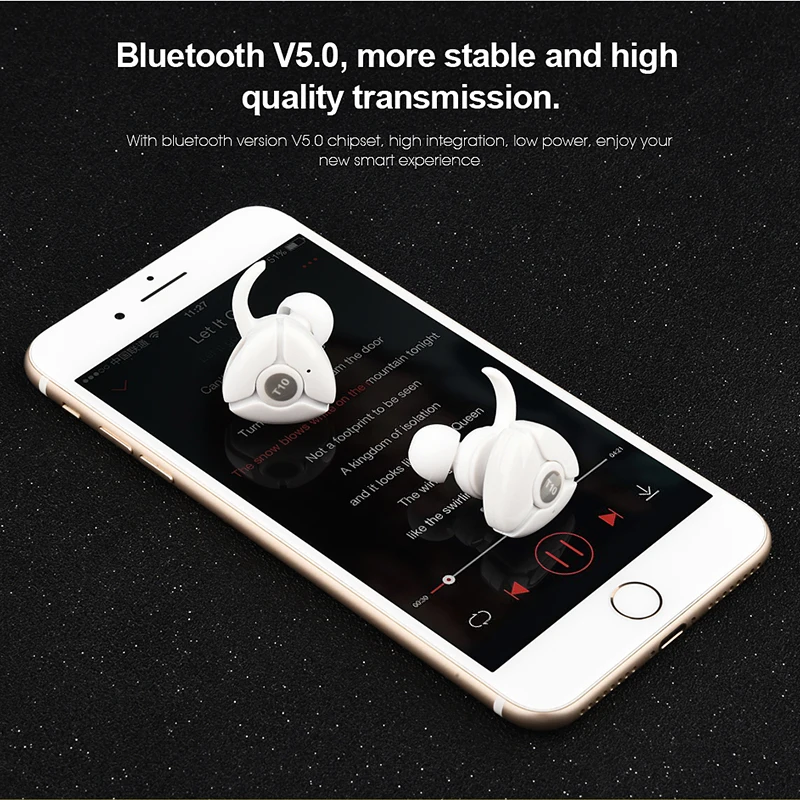 OVLENG T10 TWS 5,0 Bluetooth наушники 3D стерео беспроводные наушники с двойным микрофоном для iphone samsung huawei Google телефон
