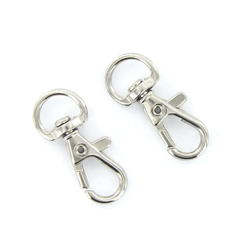 

10pcs Keychain Parts with Chains Silver Color Metal Split Keychains Ring