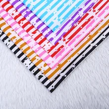 500 см x 150 см, 6 цветов, в полоску, со звездами, полиэфирная ткань, ткань для шитья одежды, сделай сам, банты для волос, аксессуары, украшение для праздника, вечеринки