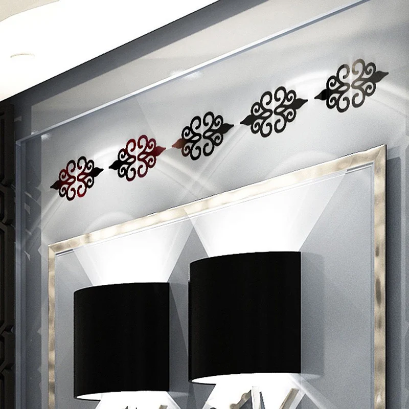 Mirror Wall Stickers 3D Plastic Acrylic Self Adhesive Tiles Decor Decals Mosaic Living Room Porch Poster Home Decoration | Дом и сад