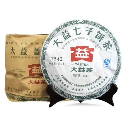 357 г сырой чай классический чай бенчмаркинг TAETEA Pu'er 7542