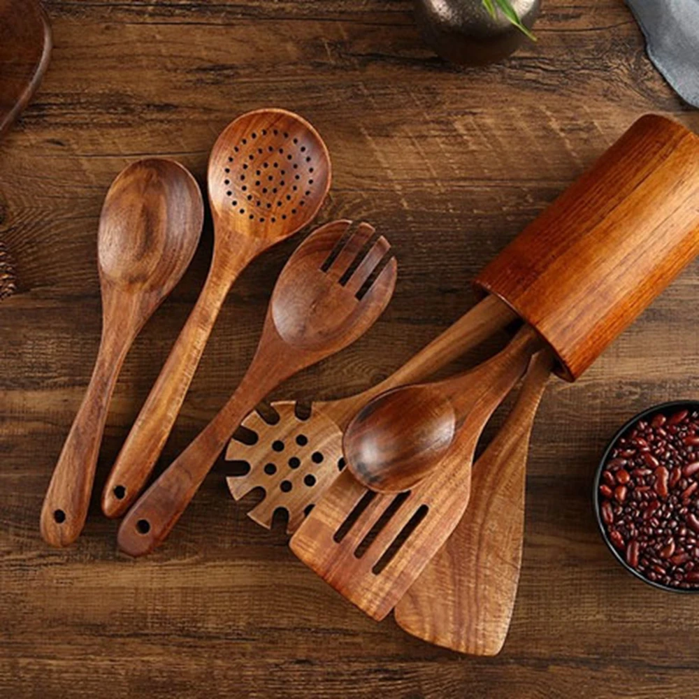 1 шт. натуральные деревянные для готовки поварские инструменты посуда ложки