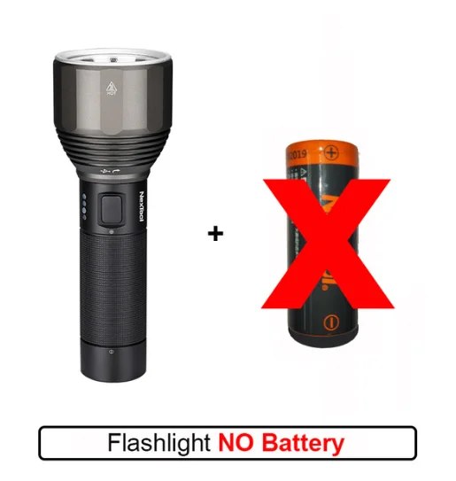 without battery XIAOMI Youpin NexTool перезаряжаемый светильник-вспышка 2000лм 380 м 5 режимов IPX7 водонепроницаемый светодиодный светильник тип-c фонарь для кемпинга - Испускаемый цвет: without battery