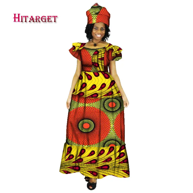 Женское платье с принтом Bazin Riche длинное в африканском стиле модель WY257|dress for|dress for