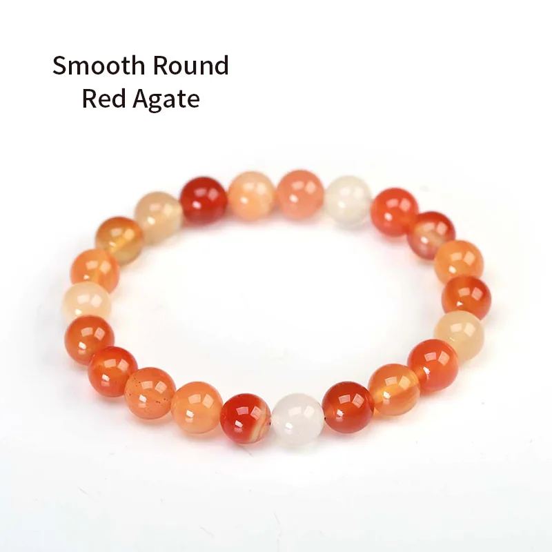 Smooth Red Agate JD натуральный красный агат браслет Мода Diy Ювелирные изделия природа ручной работы счастливые подарки камень унисекс классический винтаж драгоценный камень - Окраска металла: Smooth Red Agate