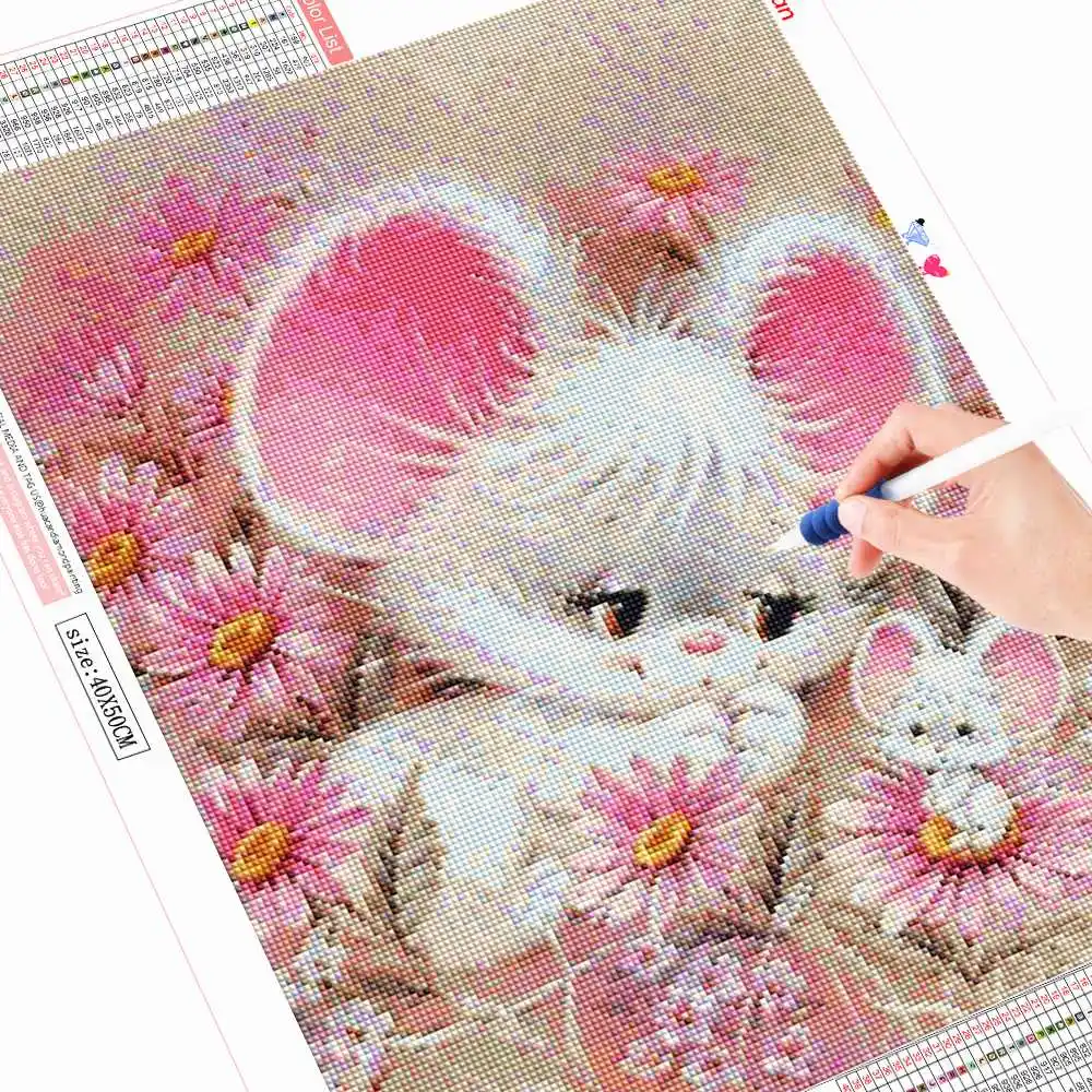 Алмазная мозаика HUACAN из мультфильма 5D DIY Вышивка Алмазная картина животные мышь Полная площадь/круглая дрель украшение дома