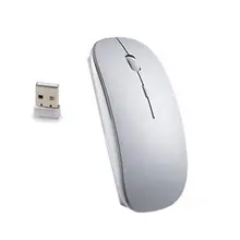 2,4G оптическая беспроводная компьютерная мышь перезаряжаемая беспроводная мышь Бесшумная ультра тонкая USB оптическая мышь для ПК ноутбука