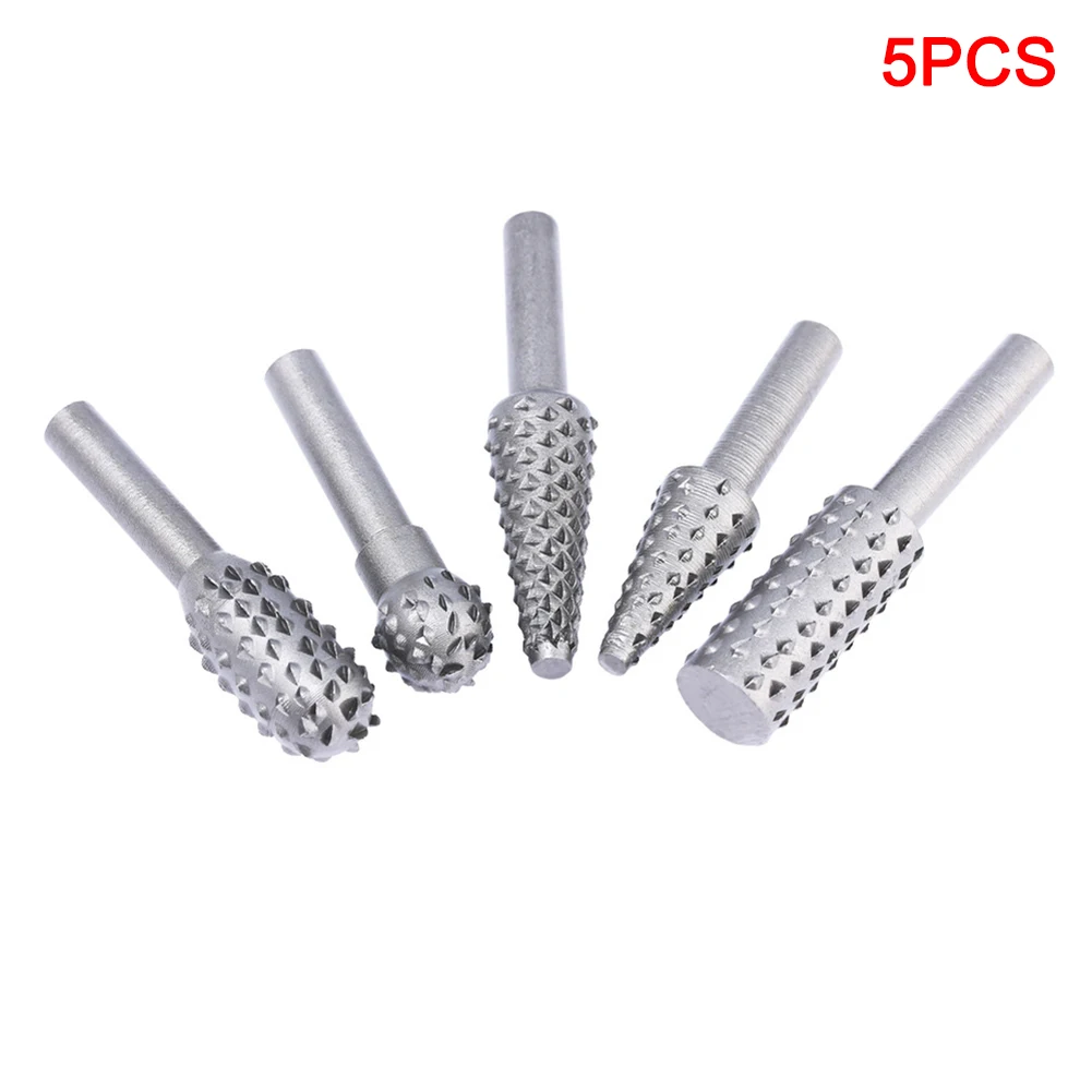 grey 5pcs Вращающийся файл из углеродистой стали фреза головка электрическая шлифовальная полировальная головка гравировальный резак TN88 - Длина режущей кромки: grey 5pcs