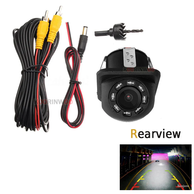 Option 1 Koorinwoo high definition Wide View Angel 8 ИК подсветка Автомобильная резервная камера Фронтальная камера реверсивная красочная видео помощь при парковке - Название цвета: Option 1