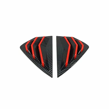 

For Mazda 3 Axela 2020 2021 Carbon Fibre Rear Window Triangle Shutters Vent Protector Cover Trim Sticker Car Styling Accessories