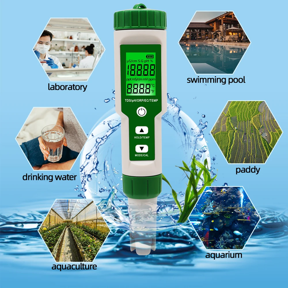 long feeler gauges 5 in 1 PH/TDS/EC/ORP/Temperature Meter PH Meter Digital Water Quality Monitor Tester for Pools Drinking Water Aquariums 40% off home depot calipers