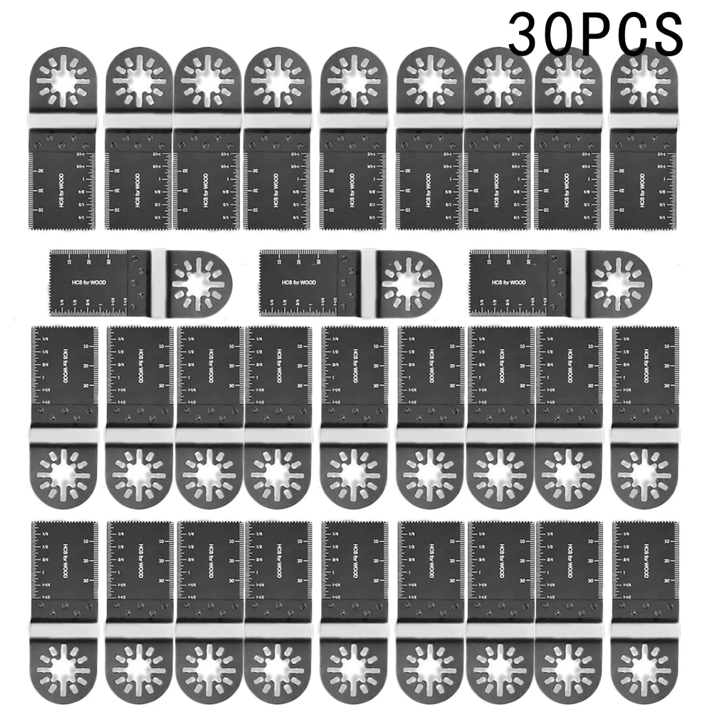 

30pcs Shank Oscillating Saw Blade Cutter Multi-tool Plastic Cutting 1-3/8 Inches