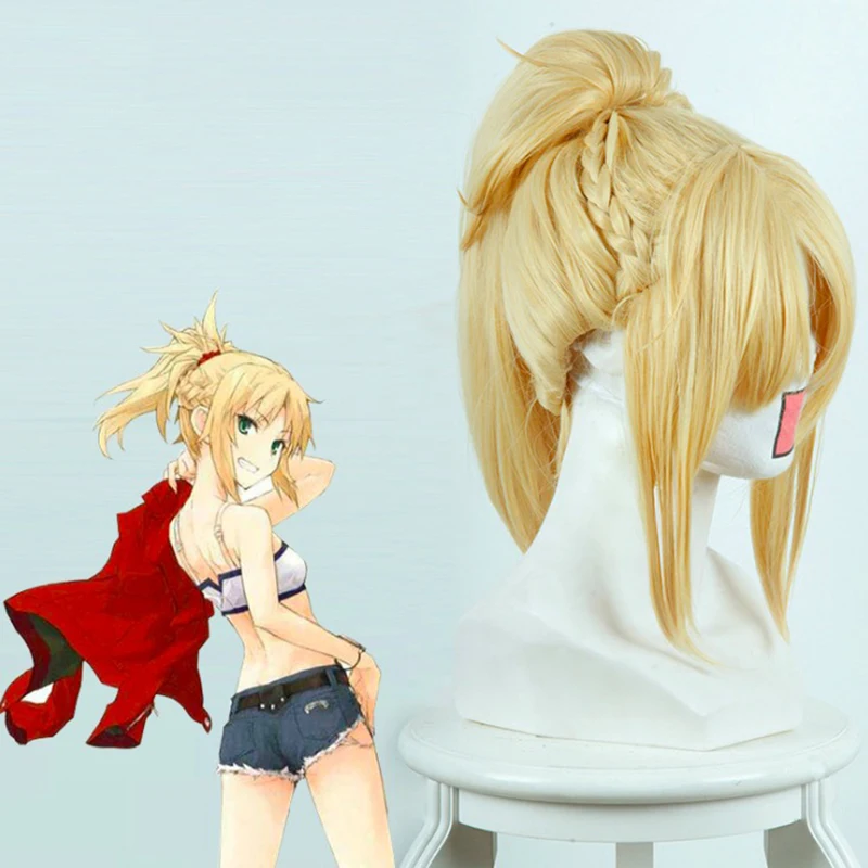 Аниме Fate Apocrypha Косплей парики красный меч Косплей термостойкие искусственные волосы для париков Хэллоуин Карнавал Вечерние игры Косплей парики