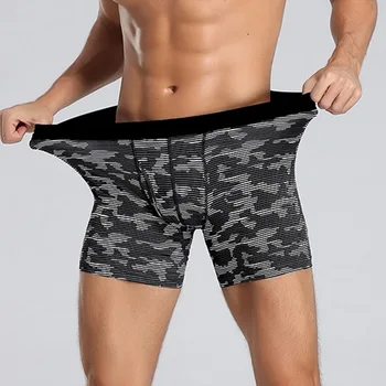 

New Men's Plus Size Quick Dry Athletic Compression Shorts Boxer Underwear Mid-Rise Breathable Cotton Sport Tights Men Underpants