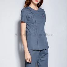 Медицинская медсестренка для лечения полости рта, косметическая пластическая Хирургическая больница, женский доктор, с коротким рукавом, для мытья одежды, щетка для рук