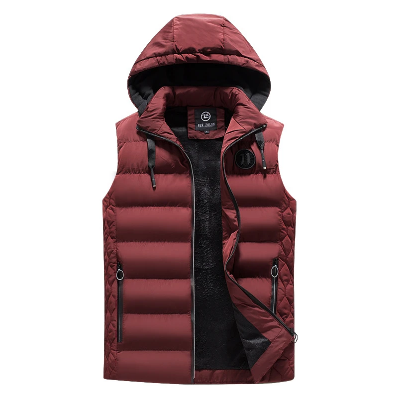 L-3XL Men's Vests Hooded Sleeveless Jackets Spring Men Warm Autumn Winter Slim Fit Vest Male Coats Outerwears Clothes,811